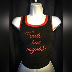 Missguided Black and Red Crop Top